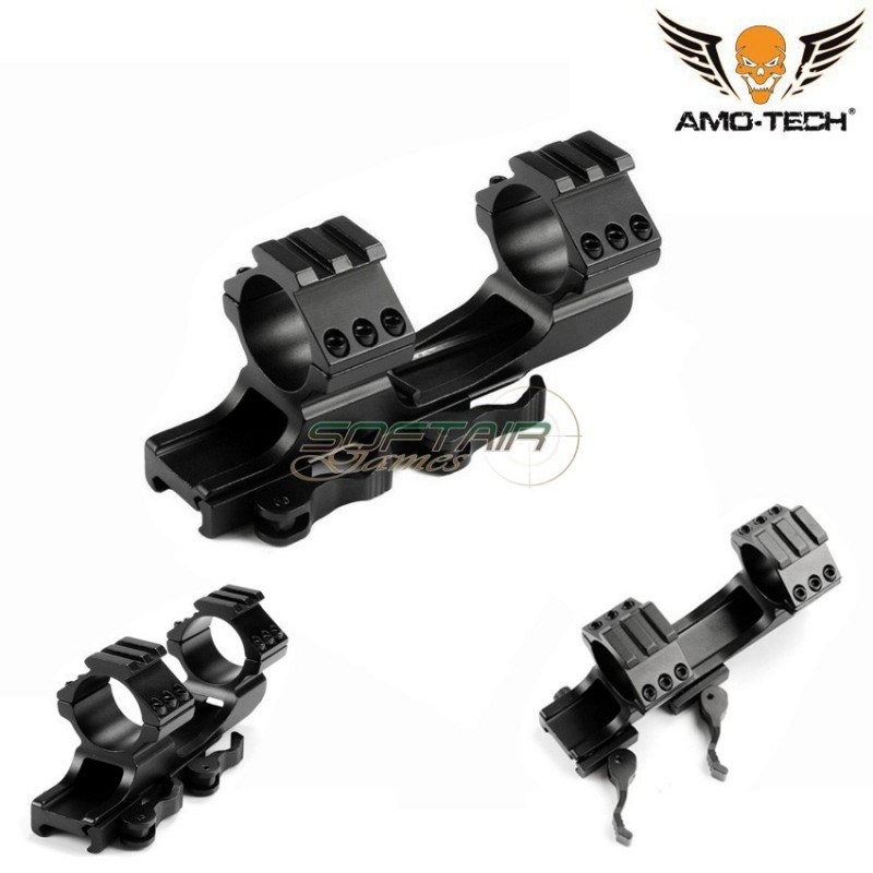 Cantilever Qd Mount Scope For 25.4mm/30mm Black Amo-tech® (amt-832366130-bk)