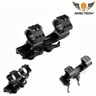 Cantilever Qd Mount Scope For 25.4mm/30mm Black Amo-tech® (amt-832366130-bk)