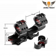 Cantilever Qd Mount Scope For 25.4mm/30mm Black Amo-tech® (amt-832366130-bk)