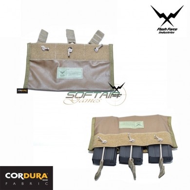 Triple Inner M4 Magazine Pounch Coyote Brown Flash Force Ind. (ffi-1011b)