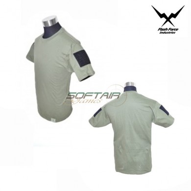 Combat Tactical Maniche Corte T-shirt Gecko Tee Navy Green Flash Force Ind. (ffi-teegec01-ng)