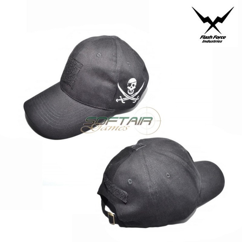 Baseball Cap Jolly Roger Navy Seals Black Flash Force Ind. (ffi-1014-bk)