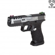 Pistola A Co2 Acp Dragonfly D-mod Black Frame & Carrello Silver Aps (aps-dragonfly-c)