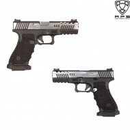 Pistola A Gas Acp Dragonfly D-mod Black Frame & Carrello Silver Aps (aps-dragonfly-t)