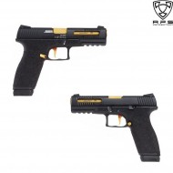 Pistola A Gas Spyder Race Connector D-mod Black & Gold Aps (aps-spyder-t)