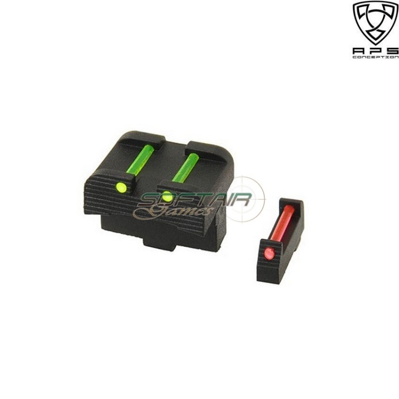 Tacche Di Mira Per Serie Glock In Fibra Ottica Aps (aps-ac019)