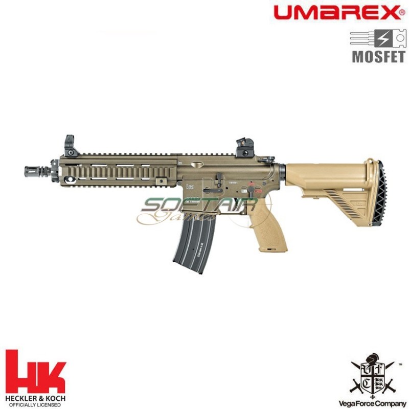Fucile Elettrico Aeg Hk416 V.2 Mosfet Short Version Dark Earth Vfc Umarex (um-2.5896x-vi)