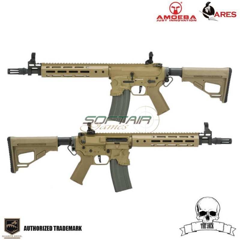 Fucile Elettrico M4 Sharp Bros "jack" 10" Sbr LC Dark Earth Amoeba Ares (ar-sbjt)