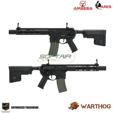 Electric Rifle M4 Sharp Bros "warthog" 10" Sbr LC Black Amoeba Ares (ar-sbwb)
