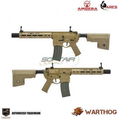 Electric Rifle M4 Sharp Bros "warthog" 10" Sbr LC Dark Earth Amoeba Ares (ar-sbwt)