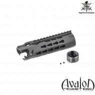 Leopard 8" Keymod Bk Handguard Set Avalon Vfc (vf9-hgdlop08bk01)