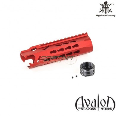Leopard 8" Keymod Red Handguard Set Avalon Vfc (vf9-hgdlop08rd01)