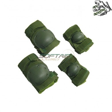 Set Ginocchiere/gomitiere Tactical Green Frog Industries (fi-jq02v)