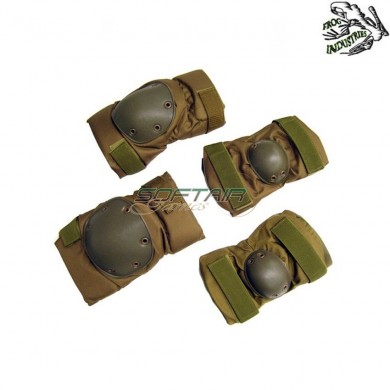 Set Tactical Knee/elbow Pad Coyote Frog Industries (fi-jq02t)