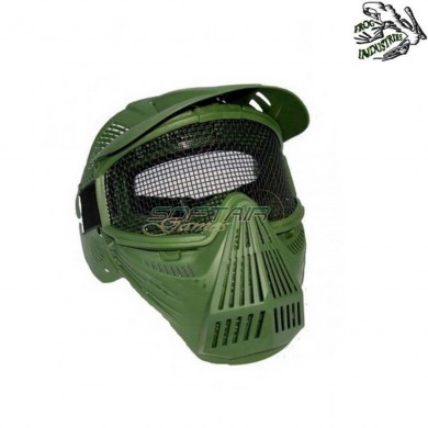 Maschera Di Protezione Cross Completa Rete Verde Frog Industries (fi-c007v)
