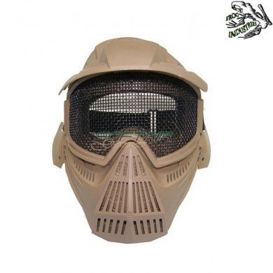 Protection Mask Complete Cross Tan Mesh Frog Industries (fi-c007t)