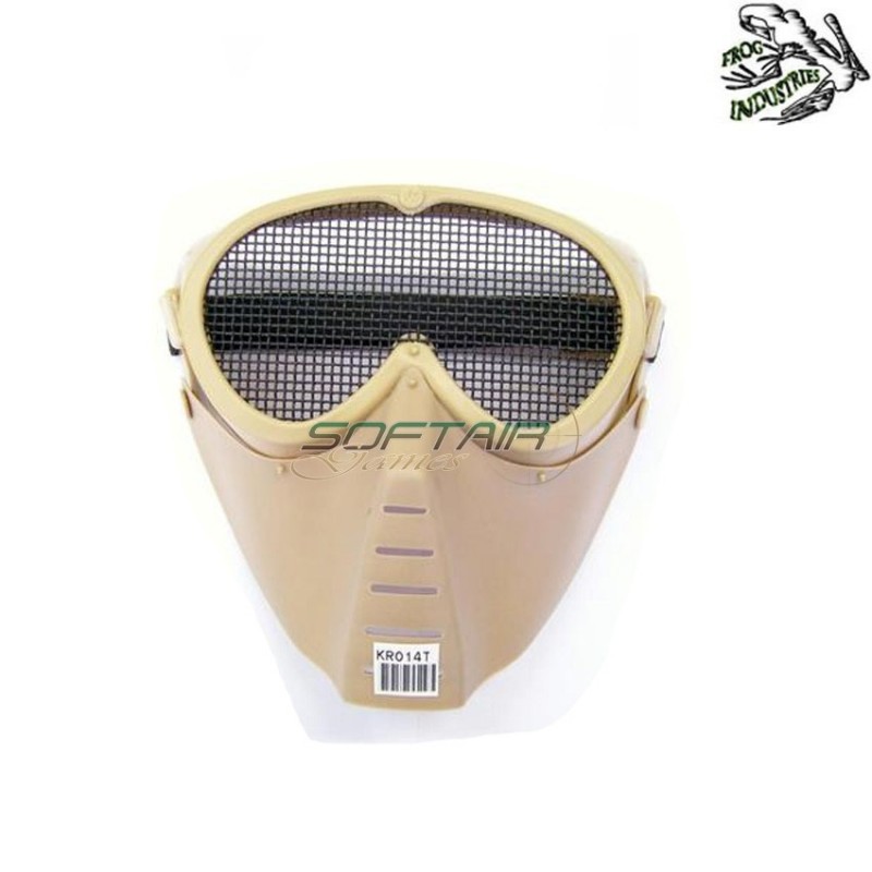 Maschera Viso Tan Con Rete Metallica Frog Industries (fi-014-tan)