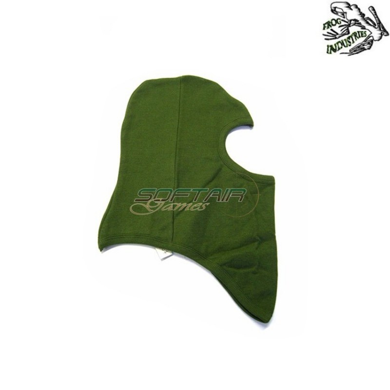 Passamontagna 1 Foro Green In Cotone Frog Industries (fi-dg07v)