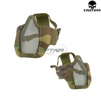 Pdw Half Face Protective Mesh Mask Woodland Emerson (em6644wd)
