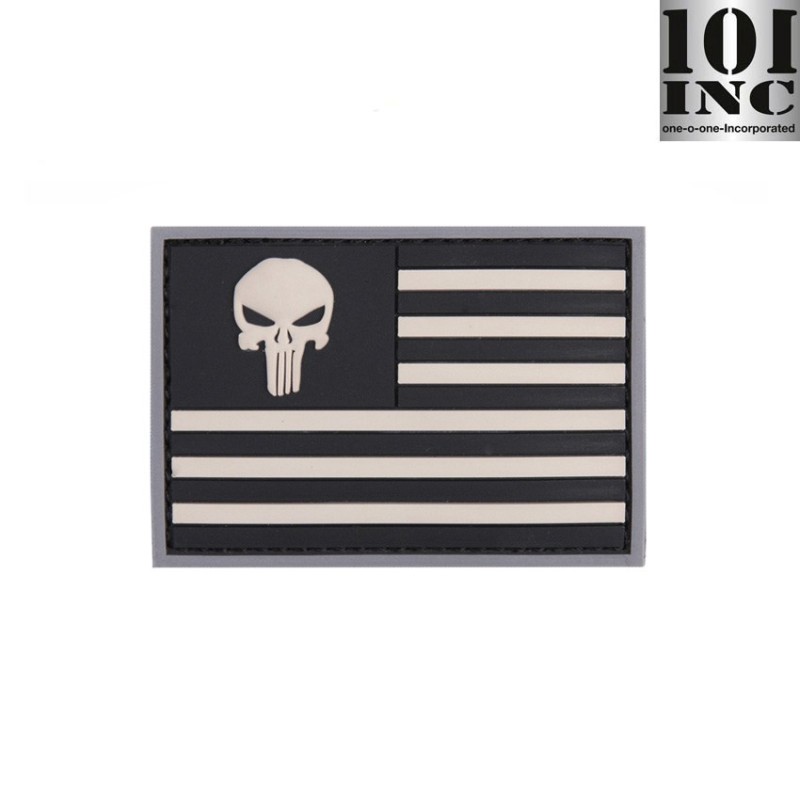 Patch 3d Pvc Punisher Flag Grey/black 101 Inc (inc-444130-5339) Patch 3d Pvc Punisher Flag Grey/black 101 Inc (inc-444130-5339)