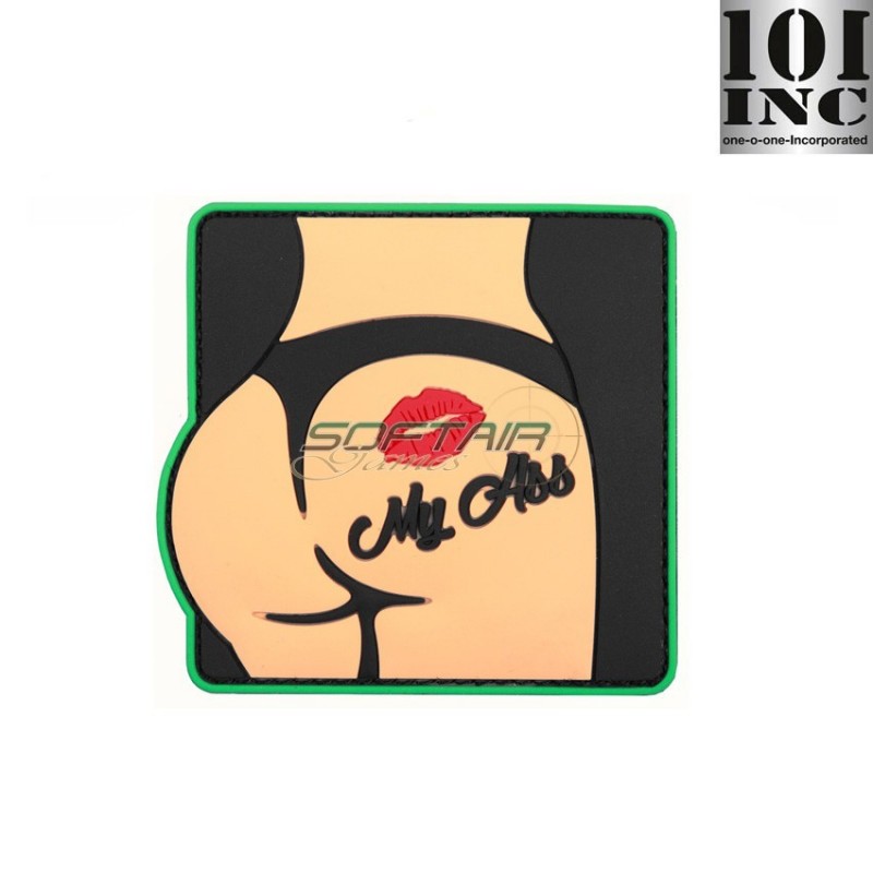 Patch 3d Pvc Kiss My Ass Black 101 Inc (inc-4103)
