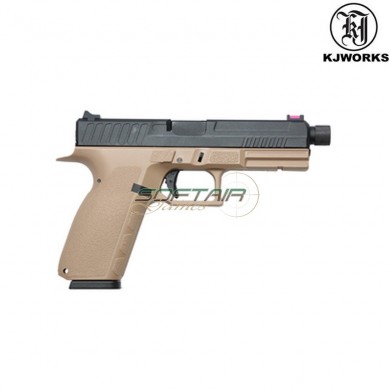 Co2 Pistol Glock Style Kp-13-tbc-ms Dark Earth Blowback Kjworks (kjw-451017)