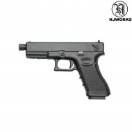 Co2 Pistol Blowback Glock 18 Black Kp-18-tbc-ms Kjworks (kjw-451011)