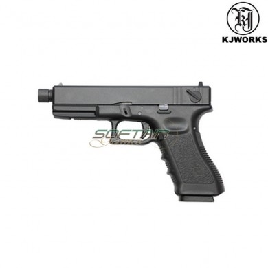 Pistola A Gas Blowback Glock 18 Black Kp-18-tbc-ms Kjworks (kjw-450011)