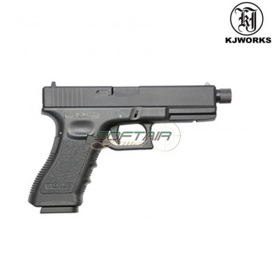 Pistola A Gas Blowback Glock 17 Black Kp-17-tbc-ms Kjworks (kjw-450020)