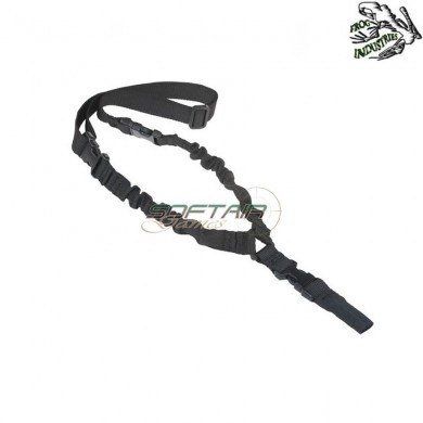 One Point Elastic Black Force Style Dual Bungee Sling Frog Industries® (fi-wo-sl04b)