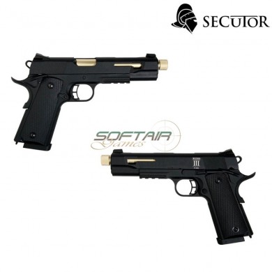 Pistola A Co2 Rudis Iii 1911 Black & Gold Barrel Secutor (sr-sar0002)