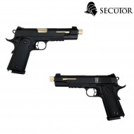 Co2 Pistol Rudis Iii 1911 Black & Gold Barrel Secutor (sr-sar0002)