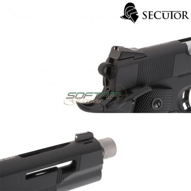 Co2 Pistol Rudis Xi 1911 Black & Silver Barrel Secutor (sr-sar0001)