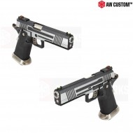 Pistola A Gas Hi-capa Split Silver Carrello & Black Frame Gbb Armorer Works (aw-110498)