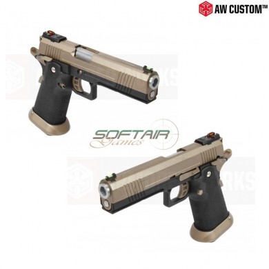 Gas Pistol Hi-capa Split Fde Slide & Black Frame Gbb Armorer Works (aw-110500)