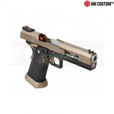 Pistola A Gas Hi-capa Split Fde Carrello & Black Frame Gbb Armorer Works (aw-110500)