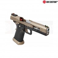 Gas Pistol Hi-capa Split Fde Slide & Black Frame Gbb Armorer Works (aw-110500)