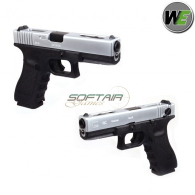 Gas Pistol G18 Gen4 Silver Slide Blowback We (we-we00257)