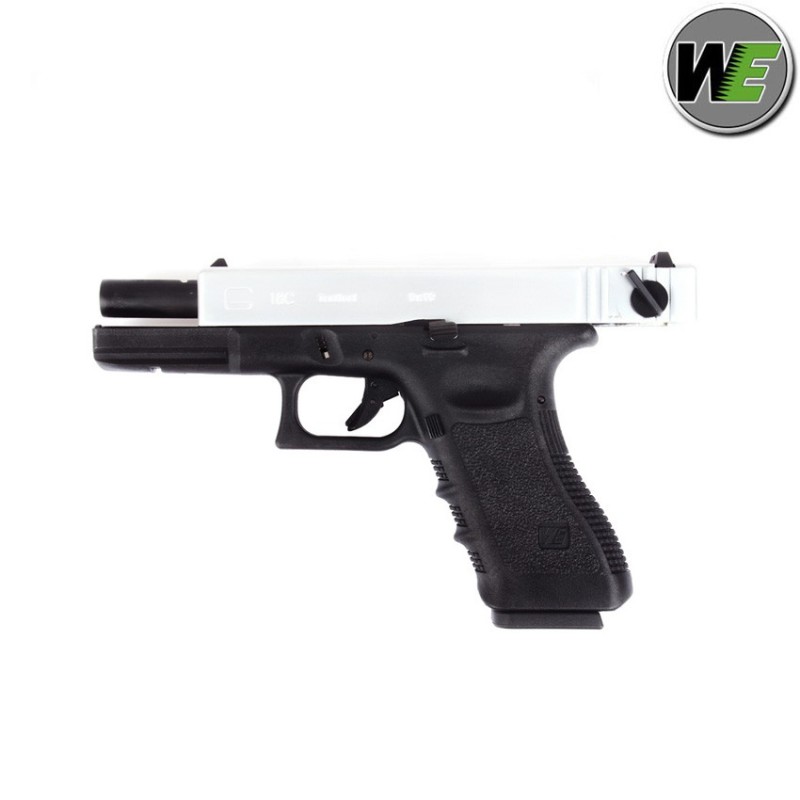 Gas Pistol G18 Gen4 Silver Slide Blowback We (we-we00257)