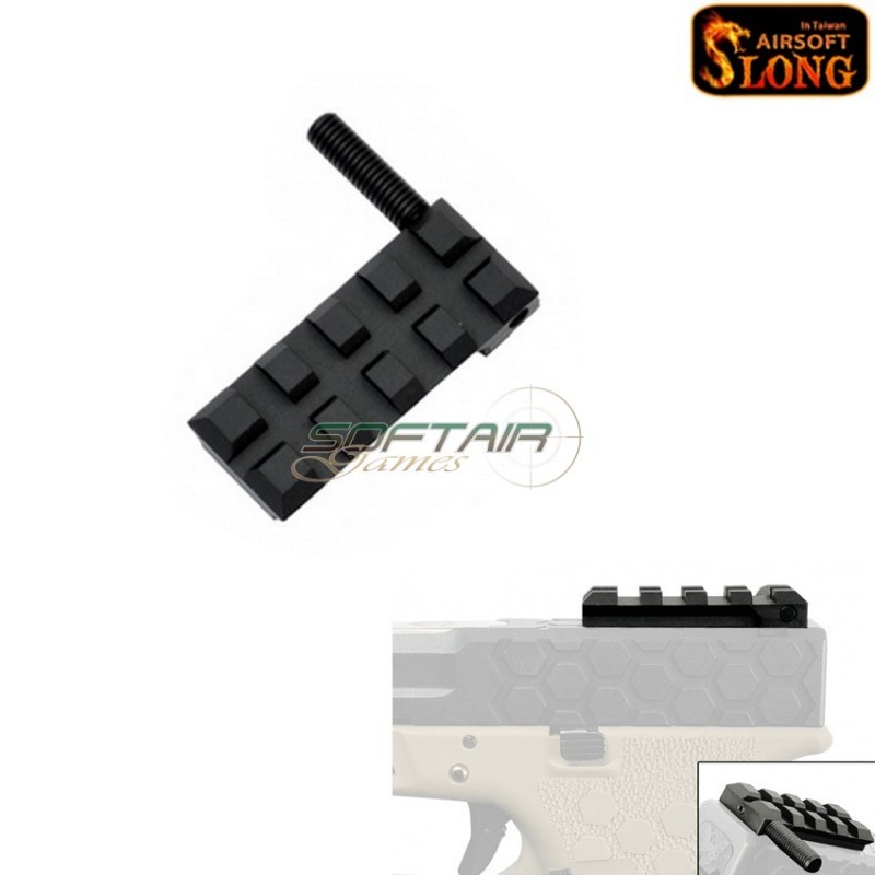 Slitta Softair Porta Accessori Rail Base System per Pistole Serie Glock  Black (WO-GB49B) : : Sport e tempo libero