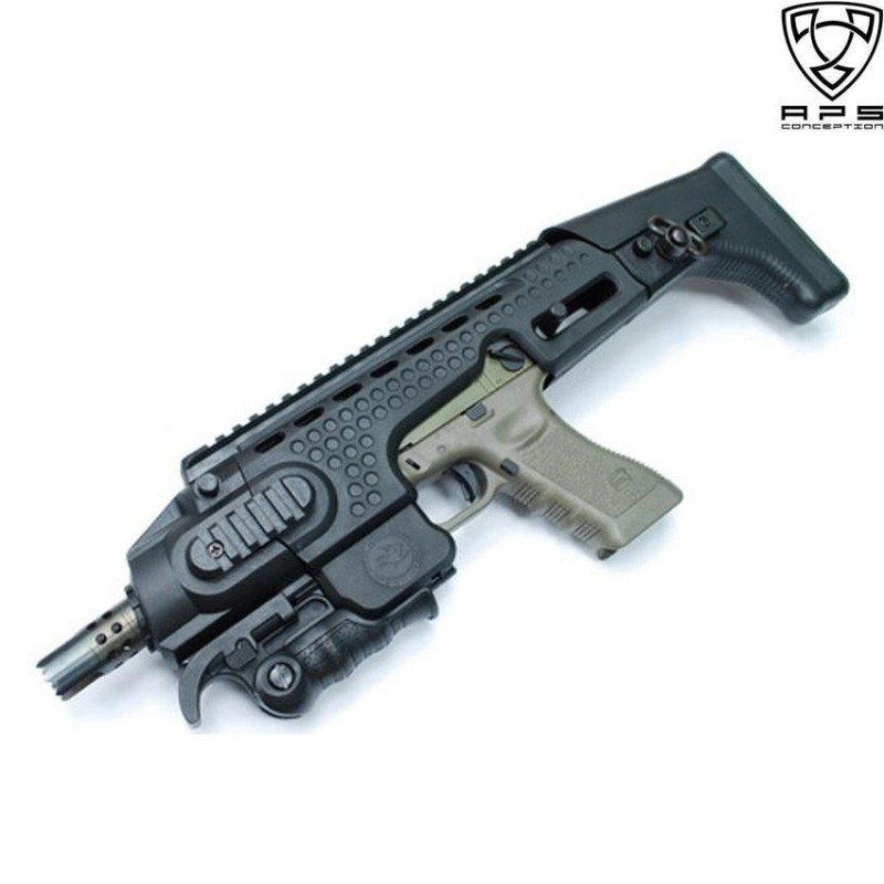 Caribe Action Combat For Series Glock 17/18 Black Aps (aps-sa011b)