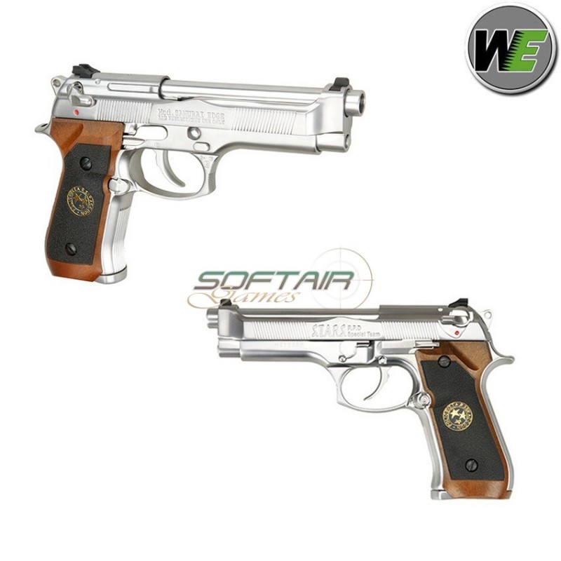 Pistola A Gas M92 Samurai Edge Biohazard Silver We (we-w2058s)