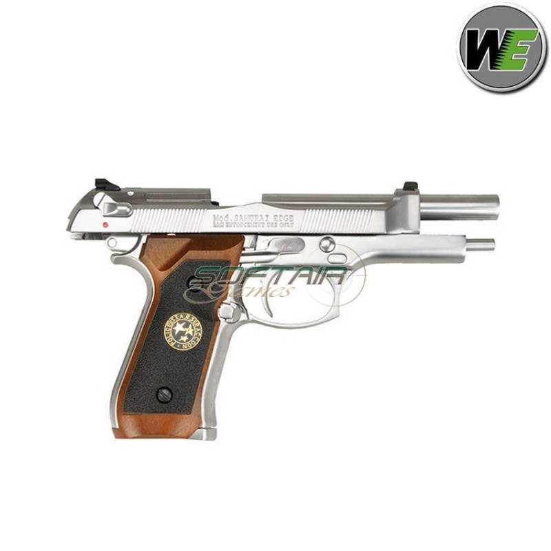 Pistola A Gas M92 Samurai Edge Biohazard Silver We (we-w2058s)