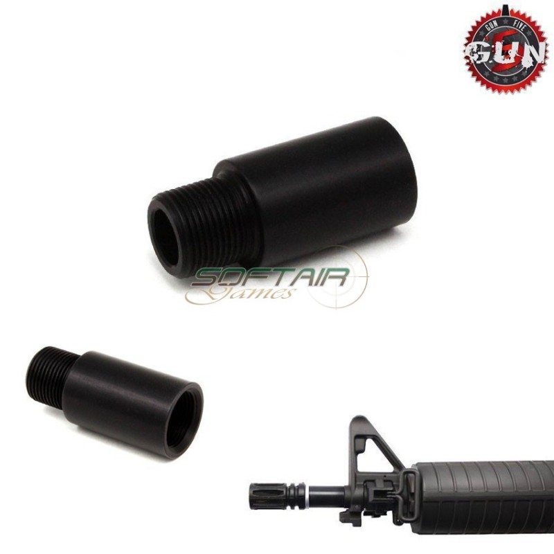 External Barrel Extension 28mm Ccw/ccw Black Gun Five (gf-2474) External Barrel Extension 28mm Ccw/ccw Black Gun Five (gf-2474)