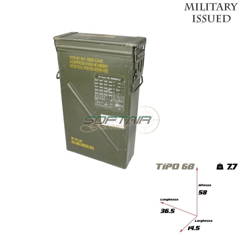 Ammo/utility Can Medium Type 6b Military Issued (mi-3819-6b) Ammo/utility Can Medium Type 6b Military Issued (mi-3819-6b)