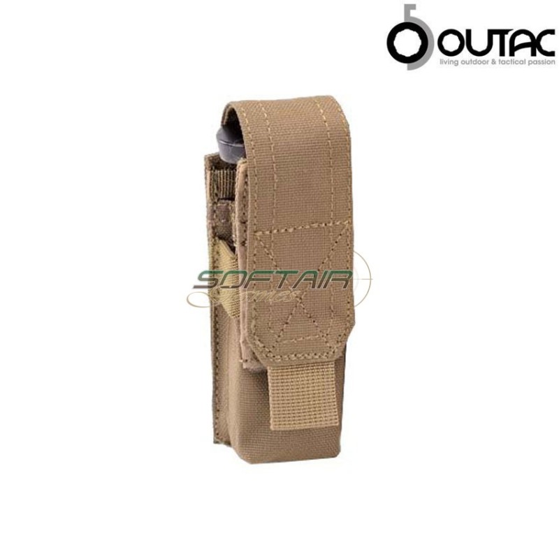Single Pistol 9mm Magazine Pounch Coyote Tan Outac (ot-pmo1-ct)