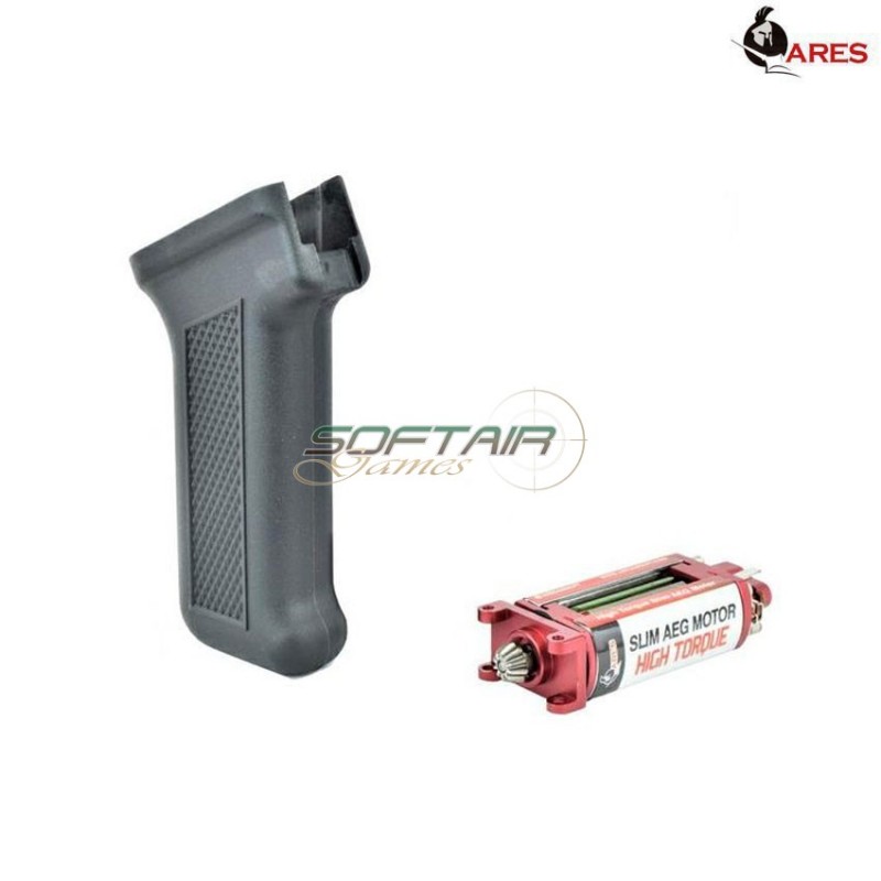 Realistic Serie Combo Set Impugnatura Ak Black Slim + Motore Aeg Slim High Torque Ares (ar-pgm2-b)