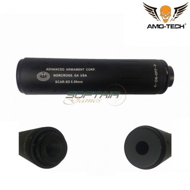 Milsim Realistic Acc Type Long Black Combo Qd Silencer Amo-tech® (amt-610809)