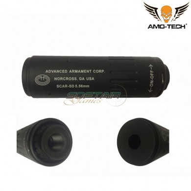 Milsim Realistic Acc Type Short Black Combo Qd Silencer Amo-tech® (amt-610808)