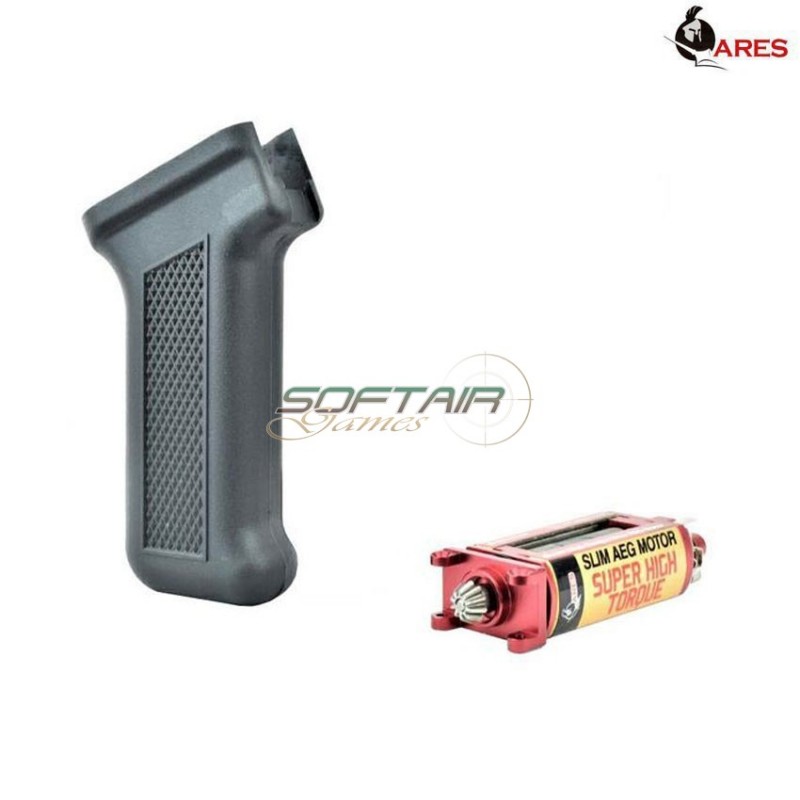 Realistic Serie Combo Set Impugnatura Ak Black Slim + Motore Aeg Slim Super High Torque Ares (ar-pgm5-b)